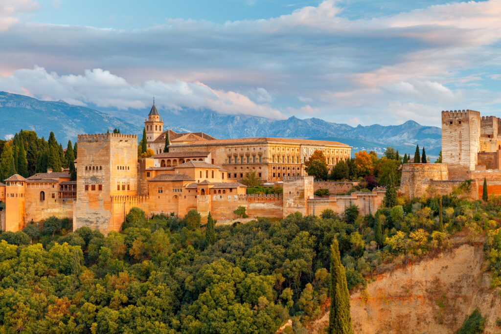 Vista general del Palacio de la Alhambra de Granada