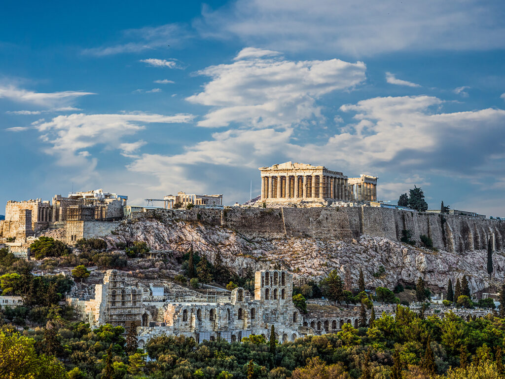 Vistas del Acrópolis de Atenas