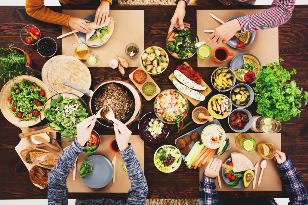 Repas vegan entre amis ou en famille